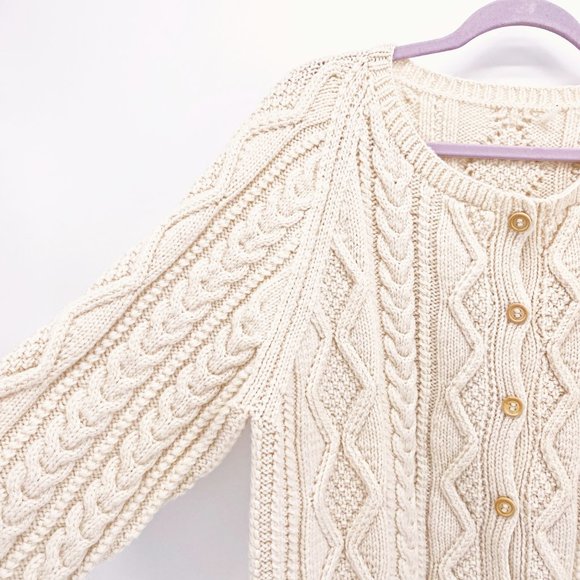 Cable Knit Chunky Button Front Cardigan - Picture 3 of 7